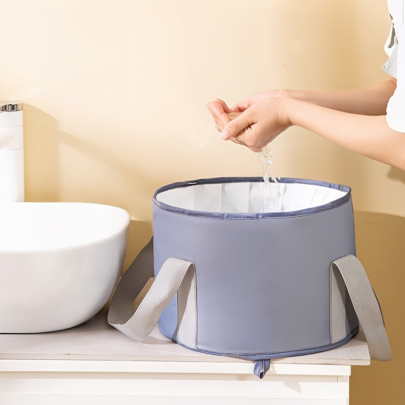 Baño de Pies Portátil y Plegable - Sin Necesidad de Energía, Material PEVA sin Olores para Uso en Casa y Viajes - Diseño Ergonómico con Asas, Relajación Unisex para Hombres y Mujeres, Bañera de Spa Compacta, Bolsillo Colgante para Almacenamiento, Rutina