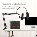 Kit de equipo para podcast, incluye micrófono BM800 y tarjeta de sonido V8, convertidor de voz, interfaz de audio, ideal para grabar, cantar, streaming y videojuegos
