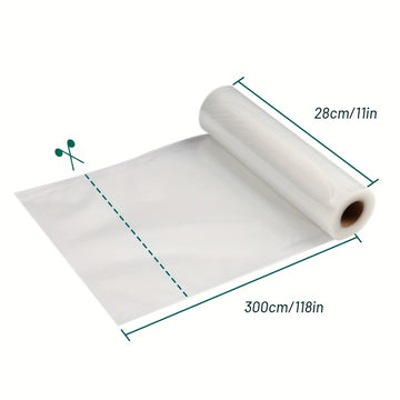 3 metros por rollo de bolsas para sellado al vacío - duraderas, libres de BPA, resistentes al desgarro, fáciles de cortar, adecuadas para cocina sous vide, preparación de comidas, almacenamiento de carne, etc., esencial en la cocina - material PE+PA, bla