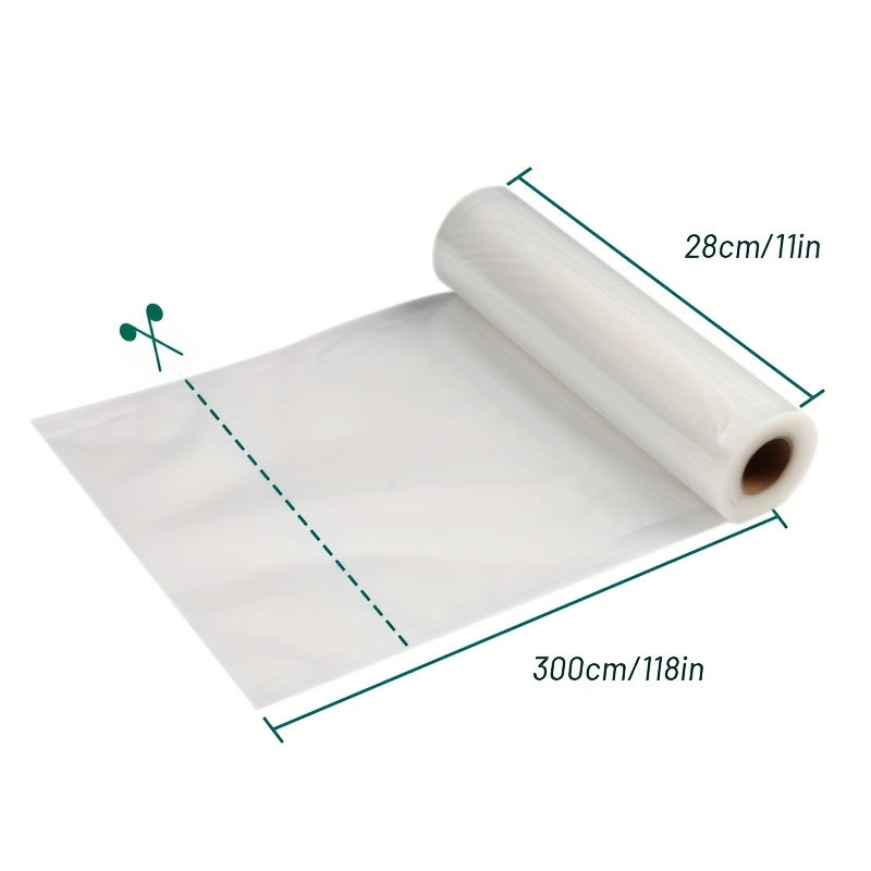 3 metros por rollo de bolsas para sellado al vacío - duraderas, libres de BPA, resistentes al desgarro, fáciles de cortar, adecuadas para cocina sous vide, preparación de comidas, almacenamiento de carne, etc., esencial en la cocina - material PE+PA, bla