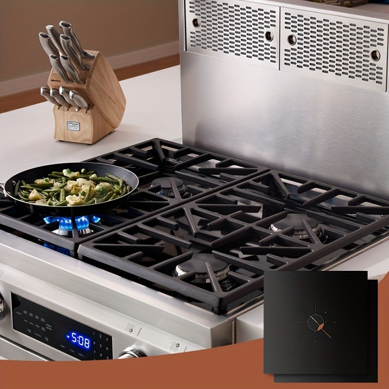 2/4 Pack Teflón Flame Guard Protector de Estufa de Gas, Alfombrilla de Cocina Reutilizable Antiadherente de Limpieza Rápida, 26,92cm x 26,92cm Accesorio de Cocina Sin Cargo para Restaurante