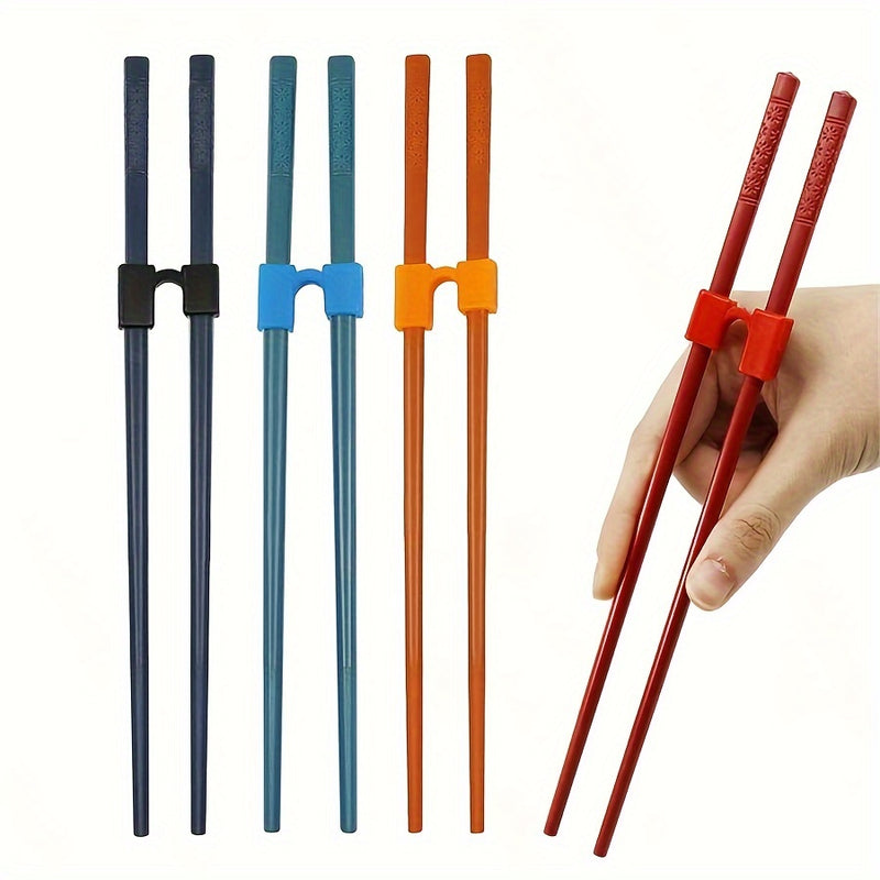 4 unidades de Ayudas de agarre de palillos con conectores de plástico intercambiables, herramienta de entrenamiento reutilizable y antideslizante para adultos, principiantes y aprendices, segura para el lavavajillas (Los palillos no están incluidos)