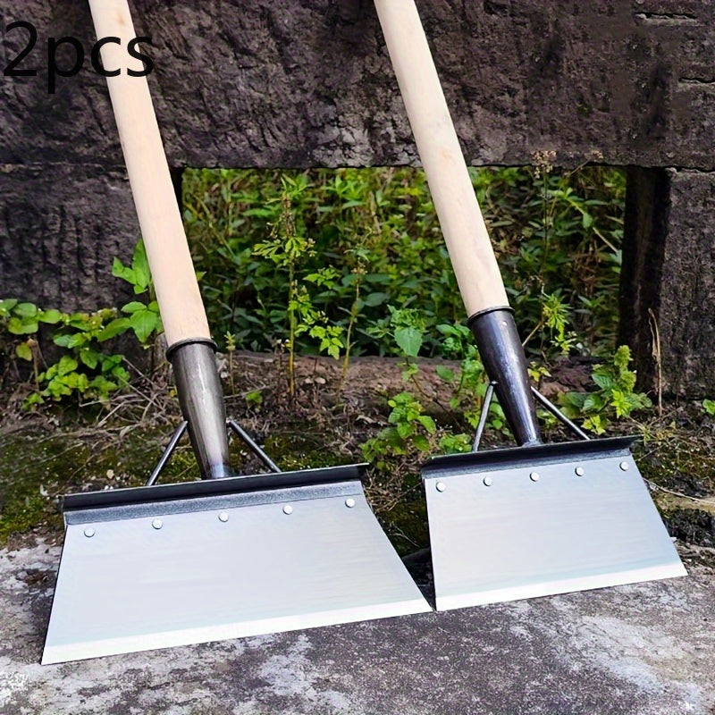 2 Piezas de Rastrillo para Jardín de Primavera - Pala Multifuncional, Herramienta para Bordes, Embellecimiento, Deshierbe Exterior, Limpieza de Musgo y Mantenimiento de Aceras - Herramientas para Nieve y Hielo