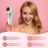 Lijadora eléctrica de pies recargable por USB - Apertura y cierre automáticos, cortes profundos para eliminación y suavizado ligero beige, herramienta de pedicura portátil con cabezales intercambiables (blanco y negro), regalo para el cuidado de los pies