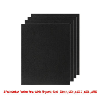 4pcs Pre-filtros de Carbón Activado para Purificadores de Aire Winix - Control de Olores, Compatibles con los Modelos AM90, C535, 5300-2