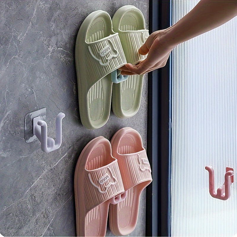 1 Perchero Esquinero Para Colgar Zapatillas, Estante De Almacenamiento De Plástico Sin Perforaciones Para Zapatos, Organizador De Ahorro De Espacio Para El Hogar, Baño, Dormitorio