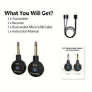 Sistema inalámbrico mini para guitarra de 2.4 GHz, transmisor y receptor inalámbrico para guitarra, bajo e instrumentos eléctricos