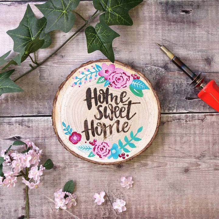 Cautín Pirograbador Decoración Madera Cuero Corcho 120V + Acuarelas y Pincel