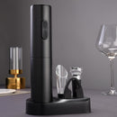 Juego de Abrebotellas Eléctrico Black Swan 5 en 1, Caja de Regalo para Accesorios de Vino, Juego Automático de Abrebotellas para el Hogar con Espiral y Vertedor al Vacío para Frescura