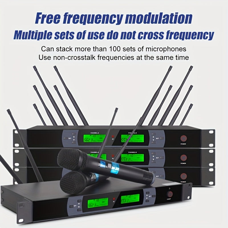 Conjunto de Sistema de Micrófono Dinámico Inalámbrico para Karaoke en Casa con Micrófono Profesional UHF XLR NXG, Utilizado para Discurso y Sonido en Bodas e Iglesias