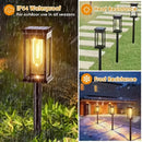 Paquete de 4/8 luces solares de hierba de tungsteno - Iluminación exterior LED para caminos, jardines, patios y corrales con diseño de montaje semienterrado, sombra de polipropileno y sin control remoto, luces solares para jardines, iluminación de camino