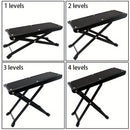 Delicia del ProGuitarrista - Pedal de Guitarra Metálico Ajustable de 4 Niveles con Diseño Plegable, Reposapiés Ergonómico y Construcción Duradera para una Experiencia de Juego Mejorada