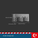 Una colección de estanterías inspiradas en el Ramadán, diseñadas con un motivo de castillo, se ofrece en tres tamaños diferentes. Estas estanterías son perfectas para almacenar artículos del hogar, exhibir objetos de colección, presentar pasteles y postr