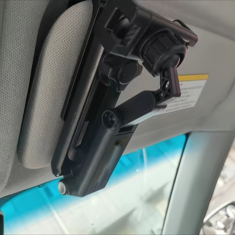 Soporte para teléfono móvil de parasol giratorio universal 360° para coche, soporte de navegación para automóviles, material duradero ABS, ajustable y adecuado para vehículos, cocinas y dormitorios
