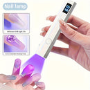 Linterna Portátil Mini para Uñas con Pantalla Digital - Curado Rápido sin varillas, Batería de Litio Recargable USB, Ideal para Manicura en Casa y Viajes, Regalo de Alta Calidad | Luz Decorativa para Arte de Uñas