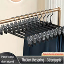 10 ganchos metálicos para pantalones con clips ajustables, ganchos antideslizantes para faldas, diseño ahorrador de espacio y resistente al viento para toallas, calcetines y ropa interior