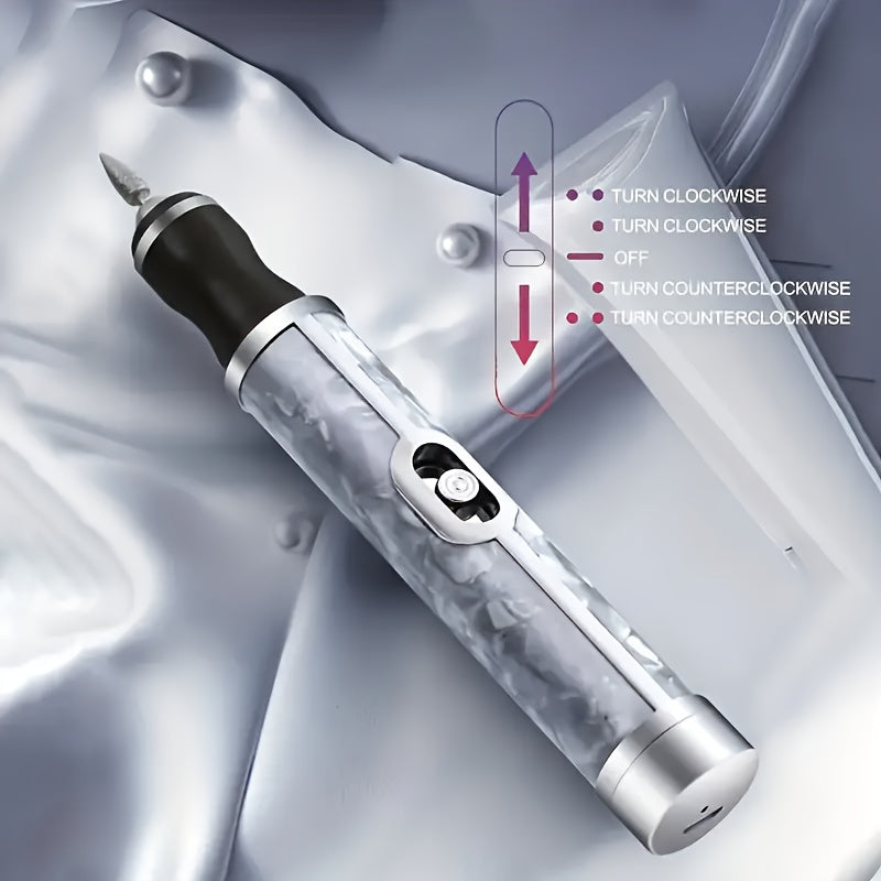 Profesional Taladro de Uñas Acrílicas, Kit Eléctrico USB para Gel y Salón en Casa, Lima Eléctrica y Amoladora para Pedicura y Diseño de Uñas