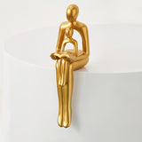 1 pieza de Figurita de Arte Abstracto en Posición Sentada, un Lujo y Ornamento de Alta Gama Pequeño para el Salón, Entrada de la Casa y Armario de TV, Hecho de Materiales de Alta Calidad.