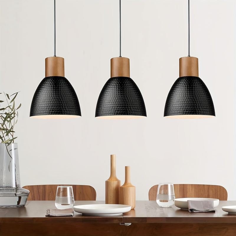 1 pieza, lámpara colgante ajustable de altura, moderna, de metal, con montaje semi-inclinado para isla de cocina, comedor, dormitorio, oficina, bar. Sin batería y fácil instalación. Ideal para salón, dormitorio, iluminación industrial, duradera.