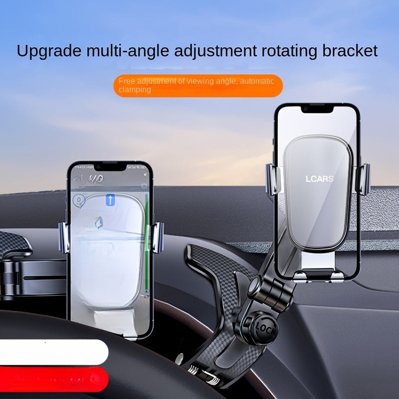 [Soporte Teléfono Auto Ajustable 360] Soporte de Teléfono para Auto Ajustable 360 Grados - Soporte de Teléfono para Tablero de Auto con Clip de Silicona Antideslizante [Estabilidad Multiángulo] Apto para Todos los Smartphones