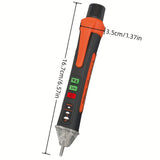 Detector de Voltaje Inteligente sin Contacto en Forma de Bolígrafo - Detección de 12-1000V AC/DC con Puntero Láser, Prueba de Cable Cero Fuego y Alarma Sonora, Sensor Eléctrico Portátil para Circuitos (Batería No Incluida), Probador de Voltaje