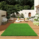 4 Rollos de Césped Artificial para Exteriores - con Agujeros de Drenaje y Base Negra Reforzada, Resistente a Alto Tráfico, Ideal para Patio, Jardín o Decoración de Bodas - Fácil Mantenimiento, Aspecto Natural, Uso Todo el Año