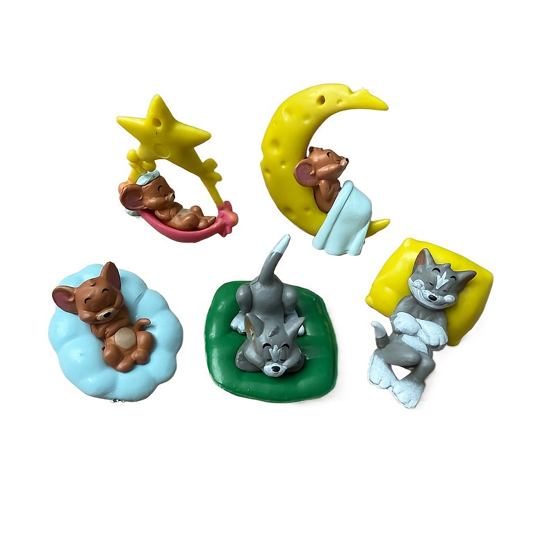 Figurita de Tom y Jerry, coche de Tom Jerry, libro lindo, juguete de escritorio, juego de figuritas, pequeños adornos, decoración de coches de dibujos animados, adecuados para parejas, cumpleaños, colas, etc.