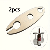 1 estante de vino de madera plegable con soporte de vidrio - Diseño decorativo que ahorra espacio, ideal para entusiastas del vino, fácil de instalar, perfecto para exhibir en el bar o sala de estar, soporte de botellas de vino, estante de vino.