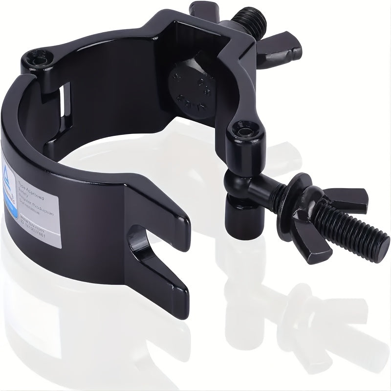 Sujeción de aleación de aluminio profesional, sujeción de iluminación de alta resistencia para riel de iluminación de escenario de 48-51mm, negro, capacidad de carga de 75KG/165LB