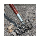 Rastrillo de acero multiusos resistente, ideal para cavar y labrar tierra. Perfecto para jardines, obras y limpieza en playas. Diseñado con metal duradero para uso fácil en condiciones adversas, herramienta esencial de mantenimiento