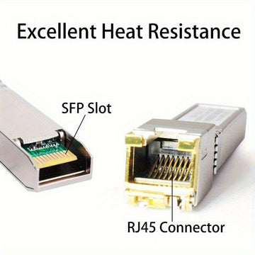 Módulo de cobre SFP de 1 Gb con conectividad RJ45 de 1000 Mbps, 10/100/1000Base-T, transceptor SFP-T intercambiable con calor para intercambios Cisco/Huawei/H3C/Ruijie/Intel, convertidores de medios de fibra, routers y firewalls - Solución de red de alta
