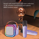 Altavoz portátil inalámbrico K12 con 2 micrófonos inalámbricos - Luces LED de colores, sonido de alta calidad para fiestas en casa, cumpleaños y karaoke - Regalo ideal para vacaciones y picnics al aire libre, entretenimiento al aire libre | Luces LED de
