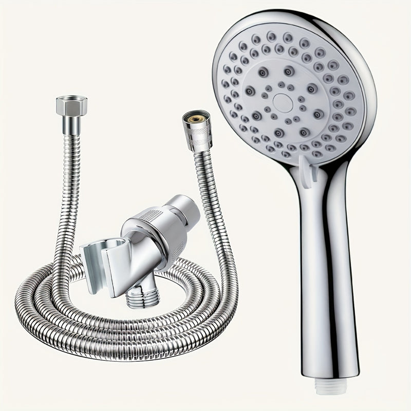 Cabezal De Ducha Portátil Con Un Gran Orificio De Salida De Agua, Con Soporte Y Manguera, 5 Modos De Salida De Agua Ajustable, Boquilla De Ducha Para Baño, Rociador De Ducha, Accesorios De Baño, Hardware De Baño