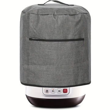 Cubierta de polvo para freidor de aire, bolsa protectora aislada con bolsillo y asa para cocinero de presión eléctrico, freidor de aire, cocinero de arroz, vaporizador, 38X38,7 pulgadas/14,96X15,24 pulgadas (gris)