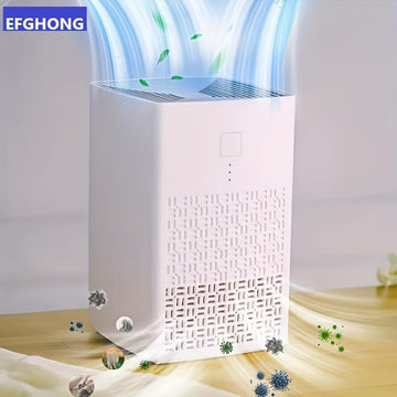EFGHONG AM-120 Purificador de aire HEPA con alimentación USB - Alta eficiencia, operación silenciosa, ideal para hogar, dormitorio, oficina y escritorio, purificador de aire silencioso | Estética moderna | Plástico duradero