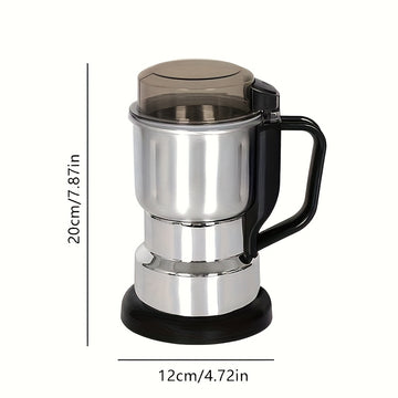 1pc Molinillo Eléctrico Grande para Café y Granos con Muela Mejorada de 8 Cuchillas, Arranque con Un Toque, Tapa Transparente Protectora de Seguridad, Enchufe Estadounidense de 110V, 12500 RPM para Café, Especias, Arroz, Pimientas en Grano, Molienda Seca