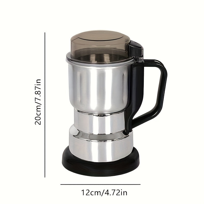 1pc Molinillo Eléctrico Grande para Café y Granos con Muela Mejorada de 8 Cuchillas, Arranque con Un Toque, Tapa Transparente Protectora de Seguridad, Enchufe Estadounidense de 110V, 12500 RPM para Café, Especias, Arroz, Pimientas en Grano, Molienda Seca