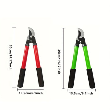 1 pieza de tijeras de poda de jardín de estilo clásico, hoja de acero al carbono SK5, cortadora de mano de metal duradera para arbustos y ramas gruesas, no necesita electricidad, cortadoras para jardín
