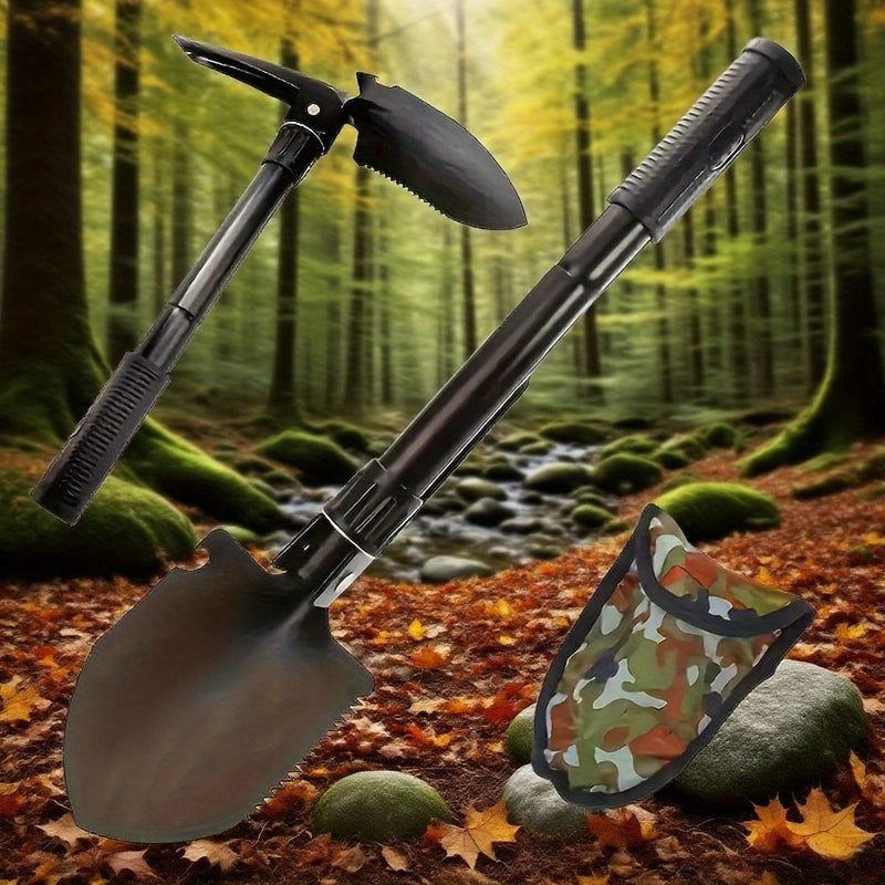Paleta de Jardinería, Pala Plegable Multifuncional Portátil - Metal Duradero, Ideal para Camping y Jardinería, Diseño Compacto que Ahorra Espacio, Herramienta Esencial para Días Lluviosos
