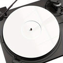 Alfombrilla de Acrílico Blanca para Tocadiscos - 30.48cm Plancha Antideslizante para Tocadiscos de Vinilo - Cubierta Antiestática, Reduce Ruido y Estática - Calidad de Bajos Más Fuertes, Material Duradero de PMMA, Protege de Polvo y Residuos, Alfombrilla