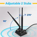Antena de WiFi 6 6E de triple banda de 6dBi 2,4 GHz + 5 GHz con base magnética para router de WiFi 6 6E, computadora de escritorio con tarjeta WiFi 6E PCI-E y placa base para juegos de WiFi