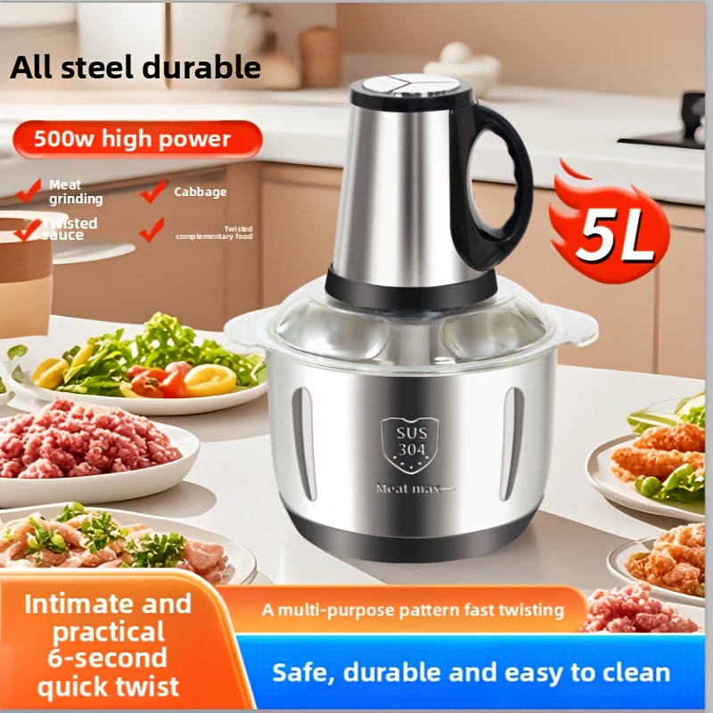 Molino de carne y licuadora multifunción para el hogar, adecuado para mezclar carne picada y verduras, ideal para uso doméstico y comercial, diseño conveniente.