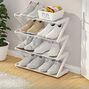 1pc Estante Plegable en Forma de Z para Zapatos - Organizador de Plástico Fácil de Montar, Ideal para Hogar, Dormitorio o Entrada - Diseño Compacto, Estantería Básica, Almacenamiento Práctico y Utilitario