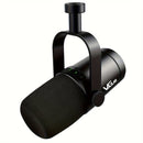 Micrófono Dinámico Negro Premium para Podcasting, Gaming y Transmisión en Vivo - USB/XLR Cardióide con Tap-to-Mute, Conector para Auriculares Integrado y Aislamiento de Voz, Vocal, Grabación, Todo en Metal