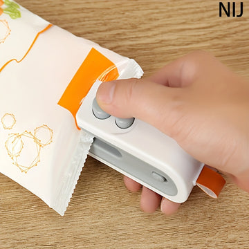 Maquinilla de sellado al vacío NIJ, dispositivo de presión manual pequeño para el hogar, bolsa plástica portátil mini para snacks, máquina de sellado térmico para conservación