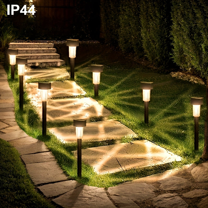 10pcs Luces Solares para Césped Decoración de Luces de Paisaje para Patio de Villa Luces Exteriores Luces de Jardín Luces de Suelo para Insertar