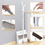 Escoba y recogedor magnetico plegable  2 en 1