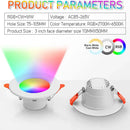 Lampara Empotrable LED RGB de 15 Watts Marca Tuya