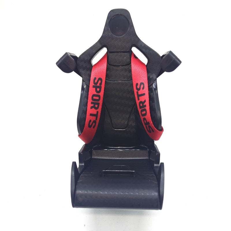 Soporte para Teléfono de Coche de Fibra de Carbono - Agarre Ajustable para Rejilla de Aire con Detalles Rojos, Material ABS Negro, Compatible con la Mayoría de Vehículos, Soporte para Rejilla de Aire | Diseño Moderno | Material ABS Duradero, Porta Teléfo