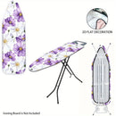 Funda de tabla plana de hierro de alta resistencia con diseño floral - Tamaño estándar, relleno completo, bordes elásticos, lavable en máquina, no incluye tabla plana, accesorio para habitación de lavado, decoración de habitación de lavado, 2D plana